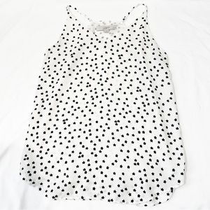 Loft Star Print Racerback Top White with Black Size XXSP